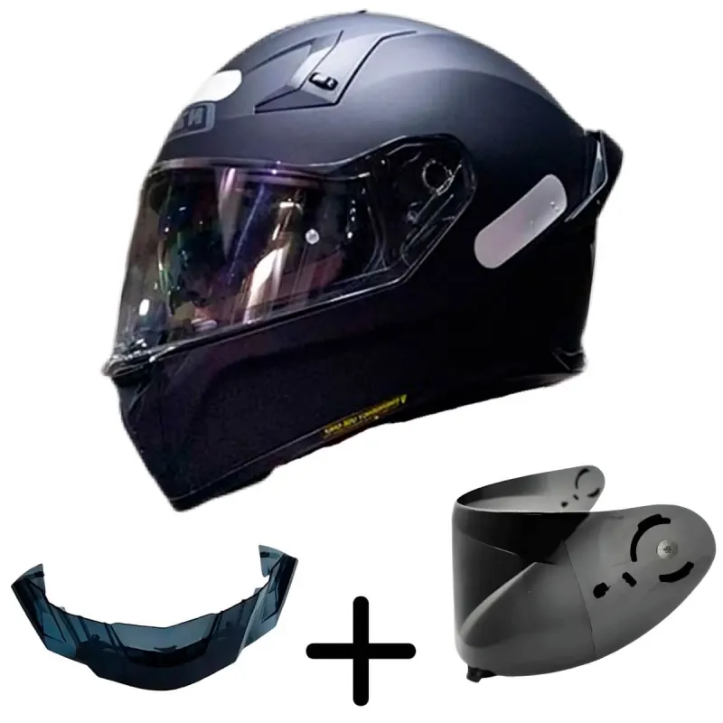 Capacete NZI Trendy 3 Stream Preto Fosco Fechado - Preto Fosco