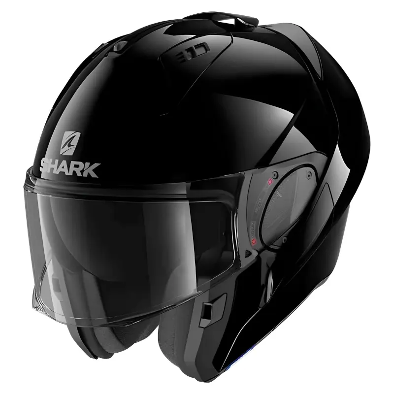 Capacete Shark Evo ES Blank Preto BLK Articulado/Robocop - Preto BLK