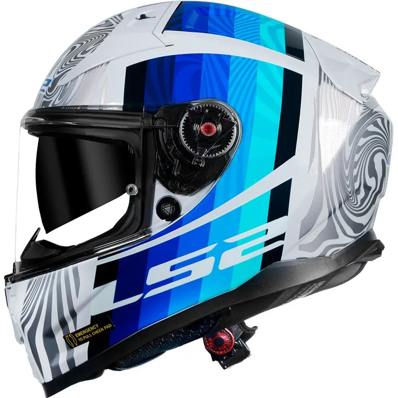 Capacete LS2 FF811 Vector 2 Freedom Fechado - Branco Prata
