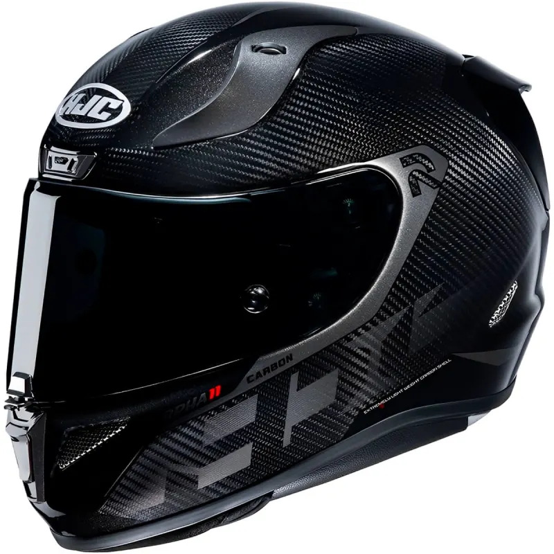 Capacete HJC RPHA 11 Carbon Bleer Preto Cinza Fechado - 