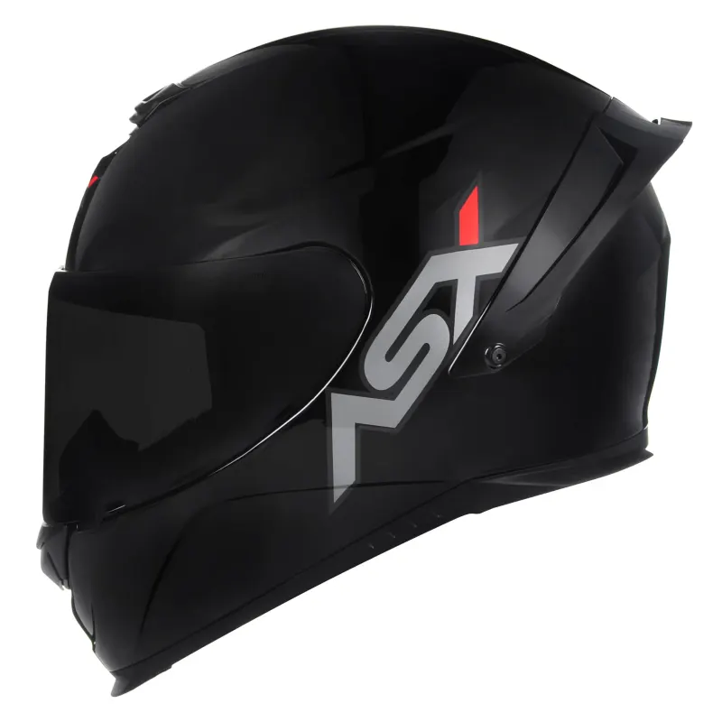Capacete ASX Eagle Racing Solid Preto Fechado - 