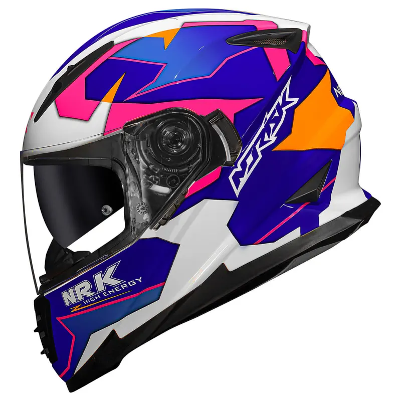Capacete Norisk FF302 Soul District Azul Branco Fechado - Azul Branco