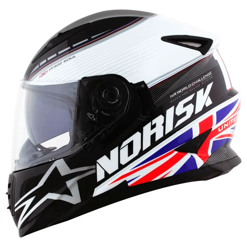 Capacete Norisk FF302 Soul Grand Prix UK Fechado - Monocolor