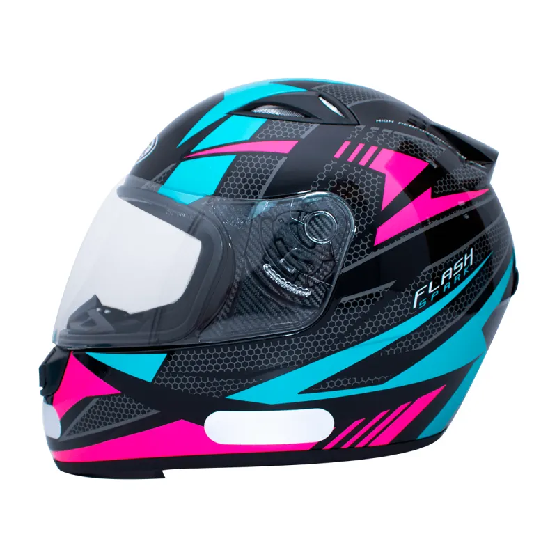 Capacete EBF Spark Flash Preto Tiffany Fechado - 