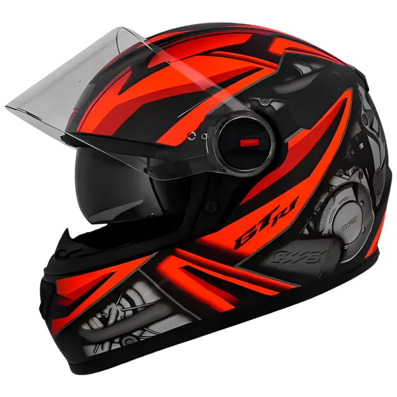 Capacete FW3 GTX R1 Preto Vermelho Fosco Fechado - Preto Vermelho Fosco
