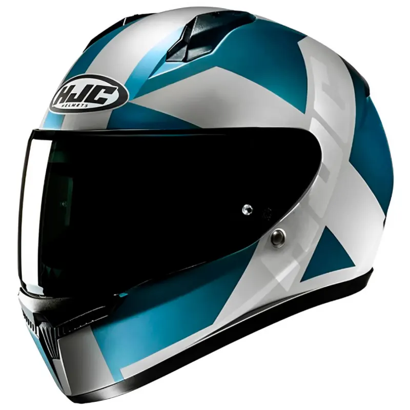 Capacete HJC C10 Tez Azul Cinza Fechado - Azul Cinza