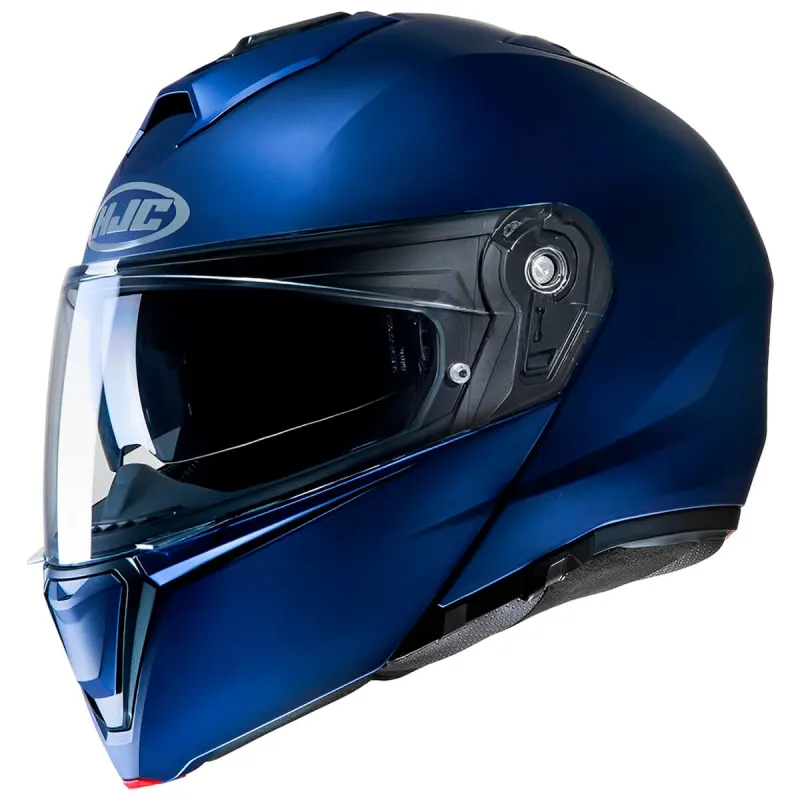 Capacete HJC I90 Solid Azul Anodizado Fechado - 