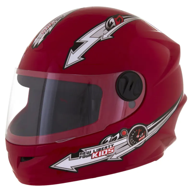 Capacete Pro Tork Infantil New Liberty Four Kids Vermelho Fechado - 