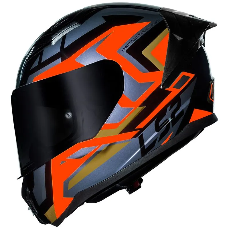 Capacete LS2 FF810 Vigo Spinn Fechado - Preto Prata