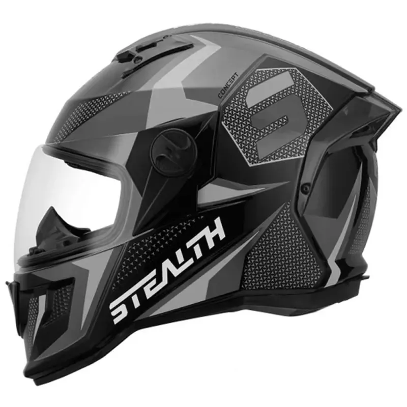 Capacete Pro Tork Stealth Concept Preto Cinza Fechado - 