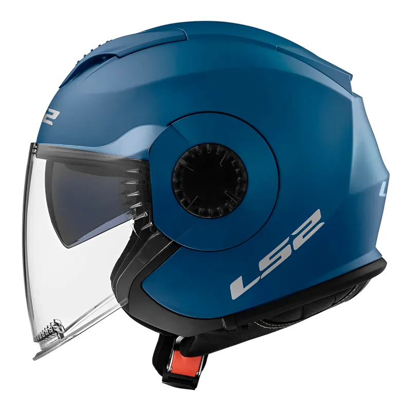 Capacete LS2 OF570 Verso Azul Fosco Aberto - Azul