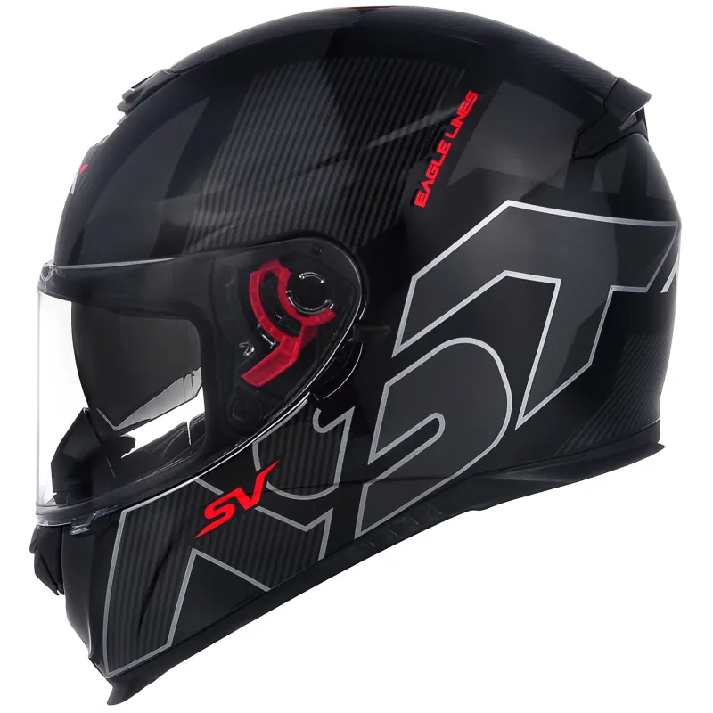 Capacete ASX Eagle SV Lines Preto Grafite Fechado - 