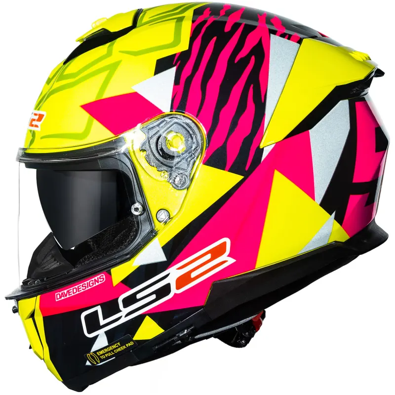 Capacete LS2 FF808 Stream 2 Tiger Aldeguer Fechado - Monocolor