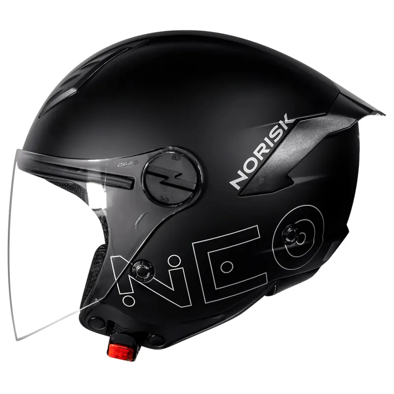 Capacete Norisk Neo Solid Monocolor Preto Fosco Aberto - Preto Fosco
