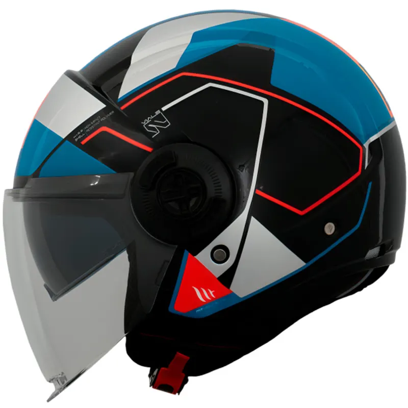 Capacete MT Viale SV Shuky A7 Azul Brilho Aberto - Azul Brilho