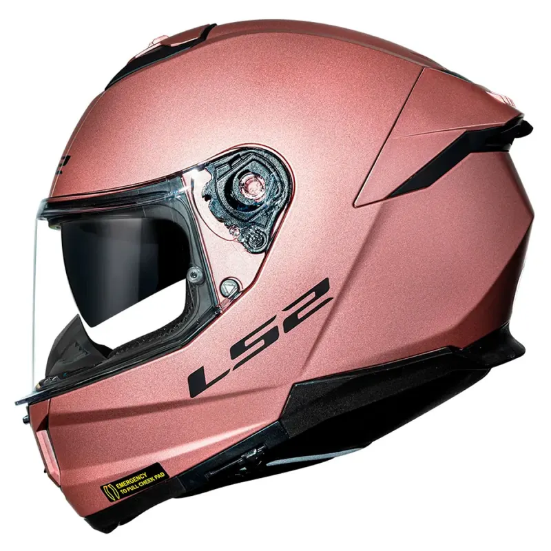 Capacete LS2 FF808 Stream 2 Monocolor Rosa Ouro Metálico Fosco Fechado - Rosa