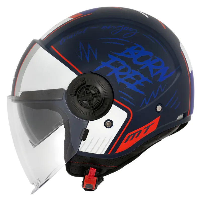 Capacete MT Viale SV Pint C7 Azul Fosco Aberto - Azul Fosco