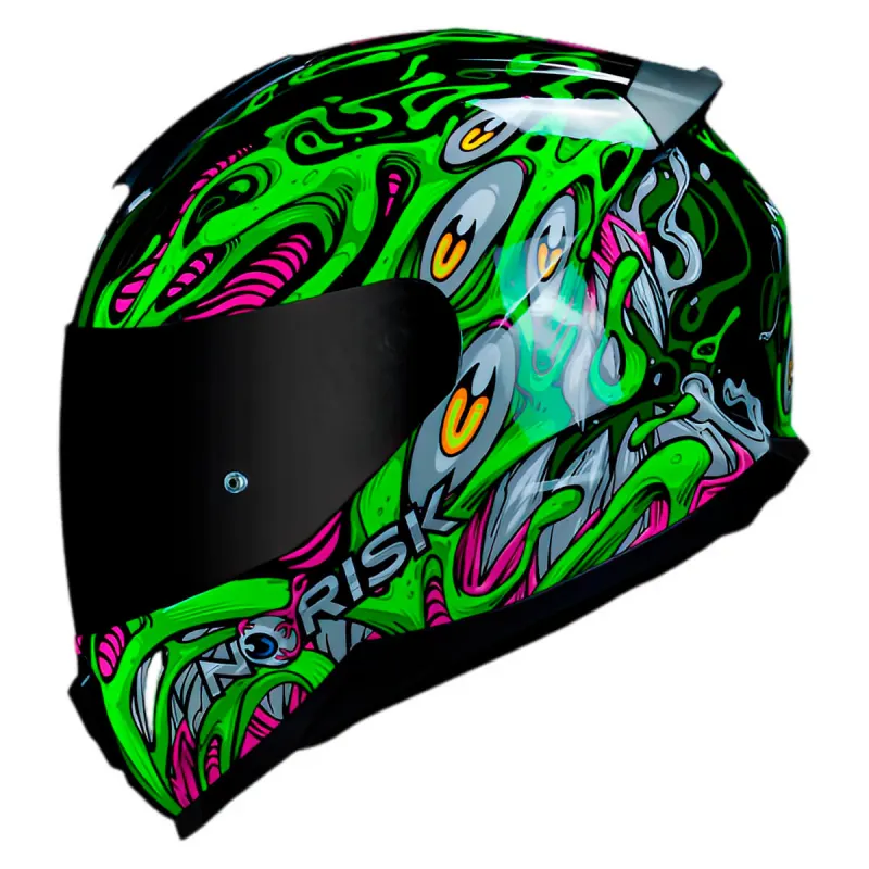 Capacete Norisk Razor Parasite Verde Aberto - Verde