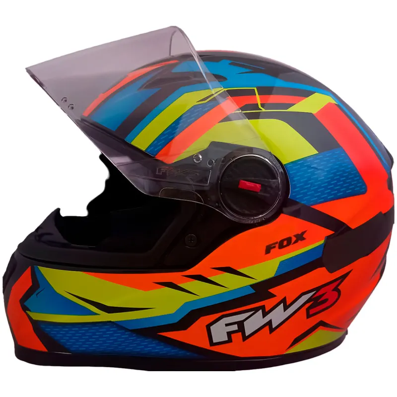 Capacete FW3 GTN Fox Laranja Fechado - 