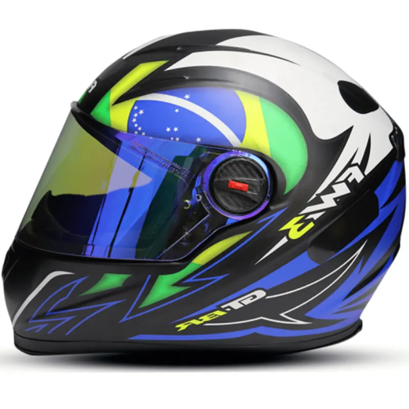 Capacete FW3 GTN Brasil Fosco Fechado - 