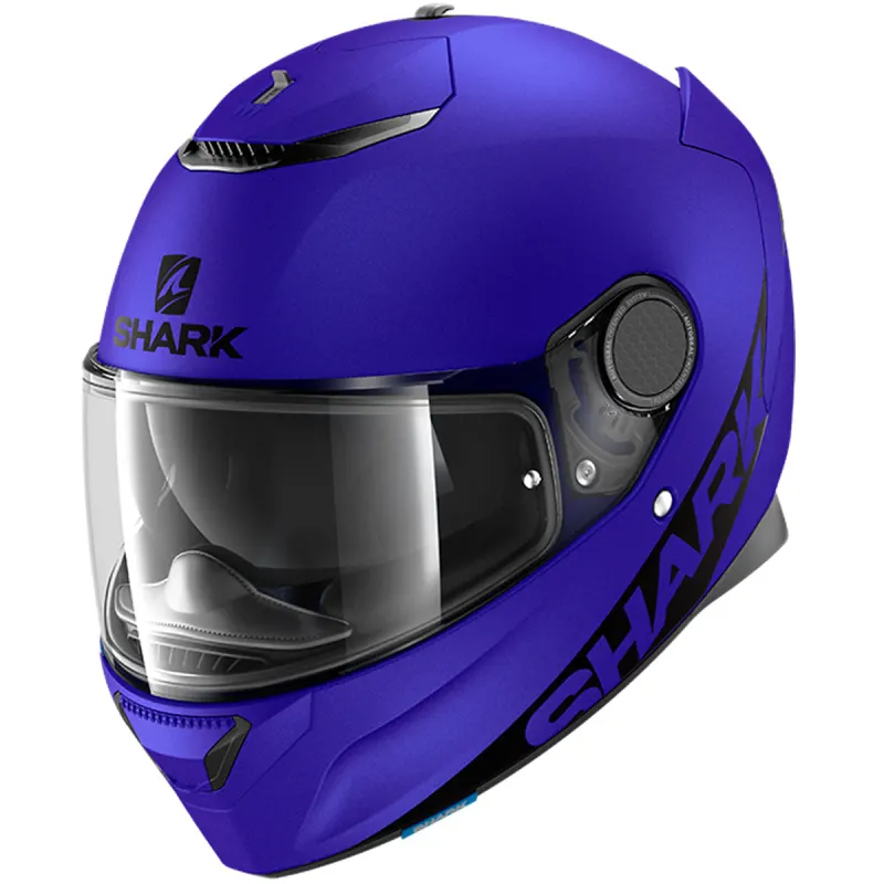 Capacete Shark Spartan 1.2 Blank Fosco Azul B02 Fechado - 