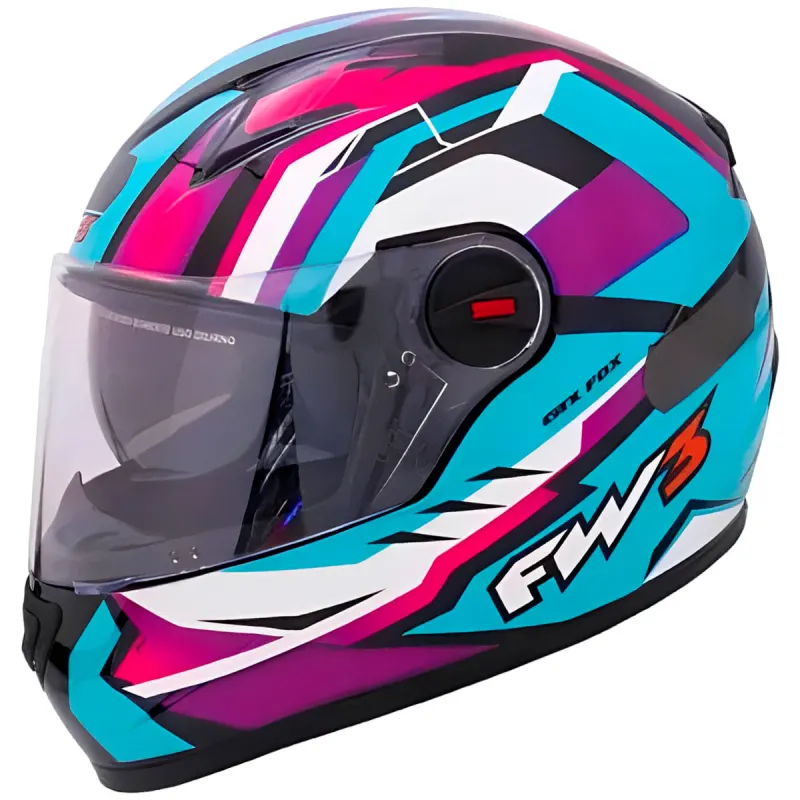 Capacete FW3 GTX Fox Azul Fechado - Azul