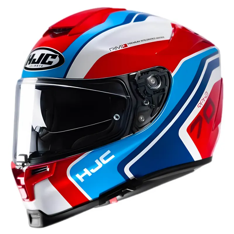 Capacete HJC RPHA 70 Kroon Vermelho Azul Branco Fechado - 
