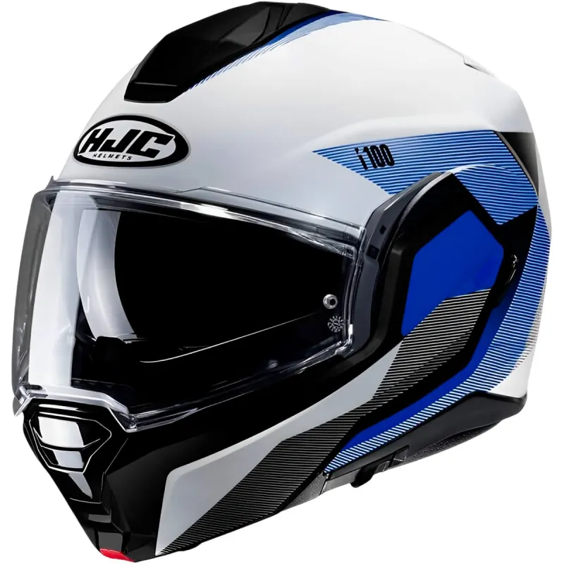 Capacete HJC I100 180 Beston Branco Azul Cinza Articulado/Robocop - Branco Azul Cinza