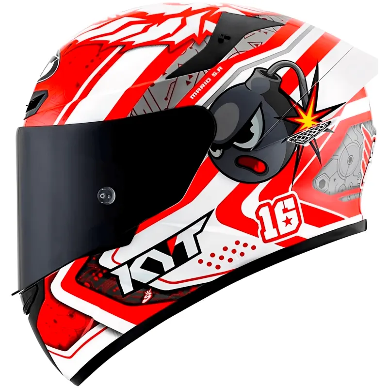 Capacete KYT Capacete Original TT Course Super Mario Fechado - 