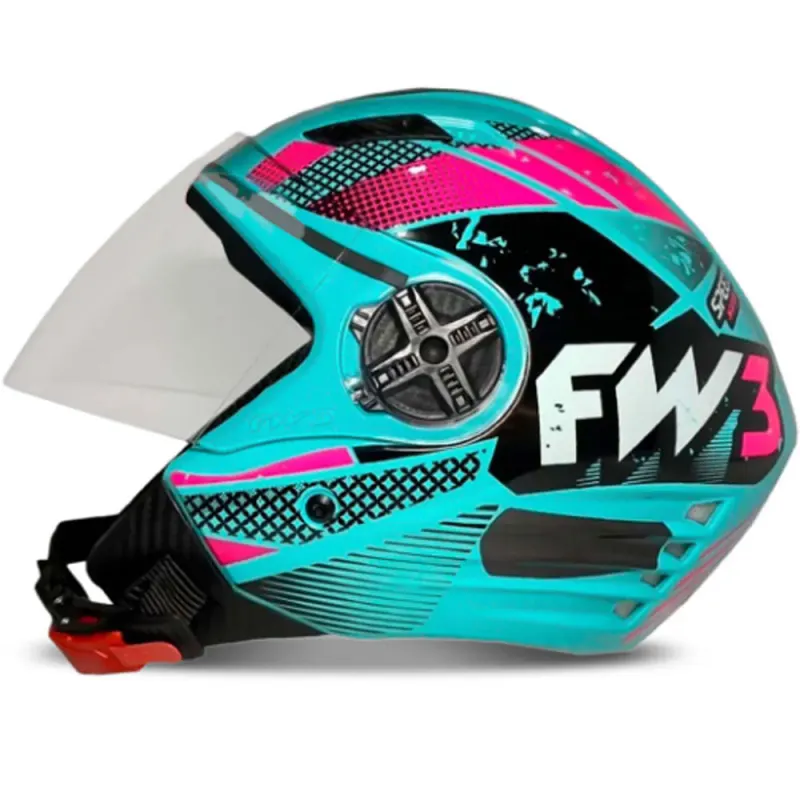Capacete FW3 X Open Speed Azul Claro Aberto - 