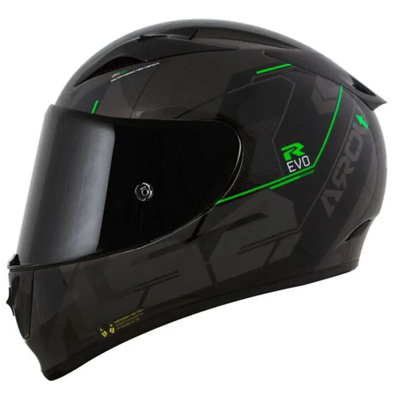 Capacete LS2 FF323 Arrow R Techno Cinza Verde Fechado - Verde