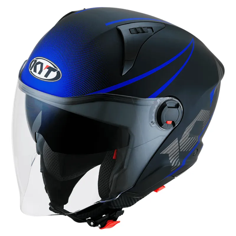 Capacete KYT D-City Colorful Fosco Azul Fechado - 