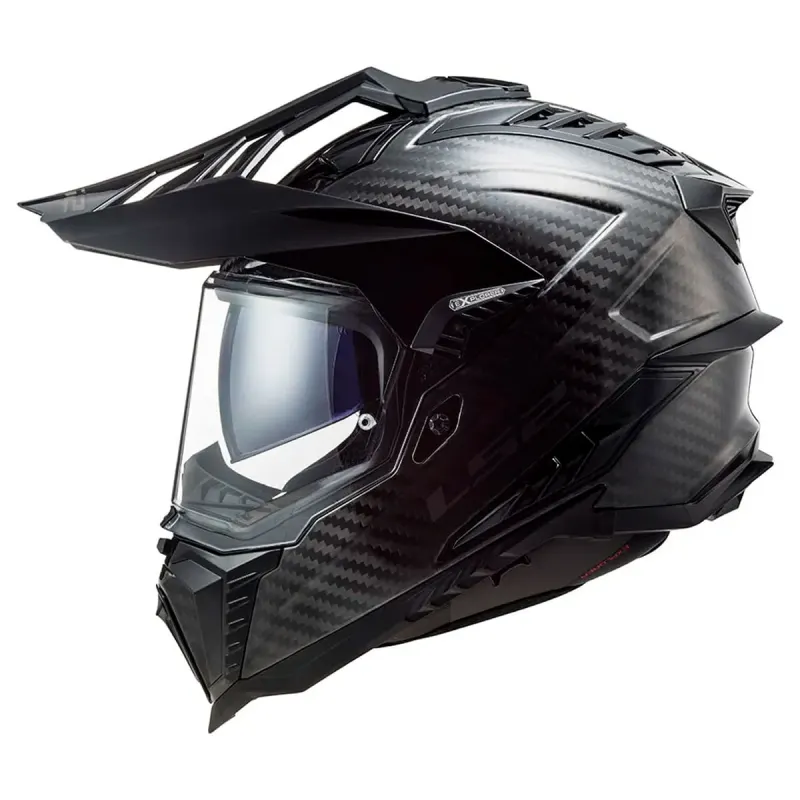 Capacete LS2 MX701 Explorer Carbon Preto Cross/Off-Road - Preto