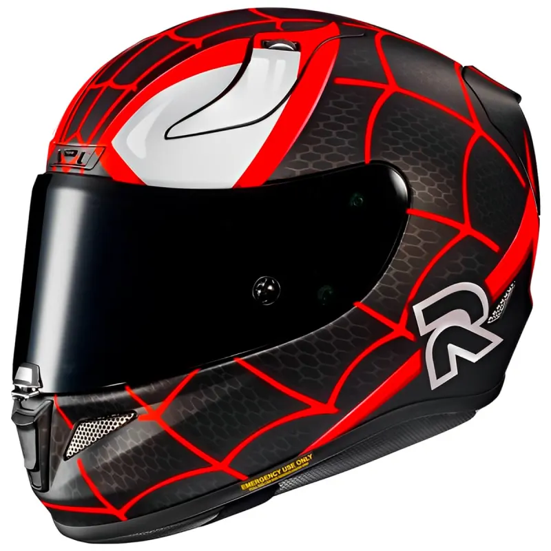 Capacete HJC RPHA 11 Homem Aranha Preto Vermelho Fechado - Preto Vermelho