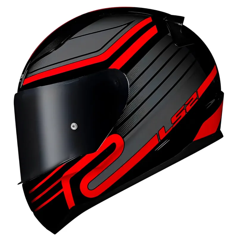 Capacete LS2 FF353 Fechado - Preto/Vermelho