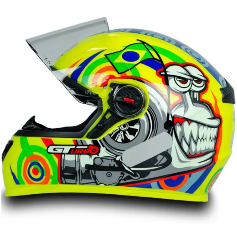 Capacete FW3 GT Turbo Amarelo Fechado - Amarelo