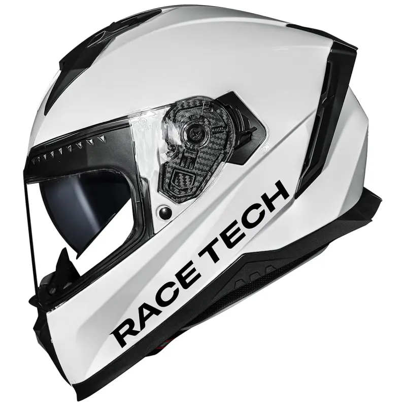 Capacete Race Tech Volt Monocolor Branco Fechado - 