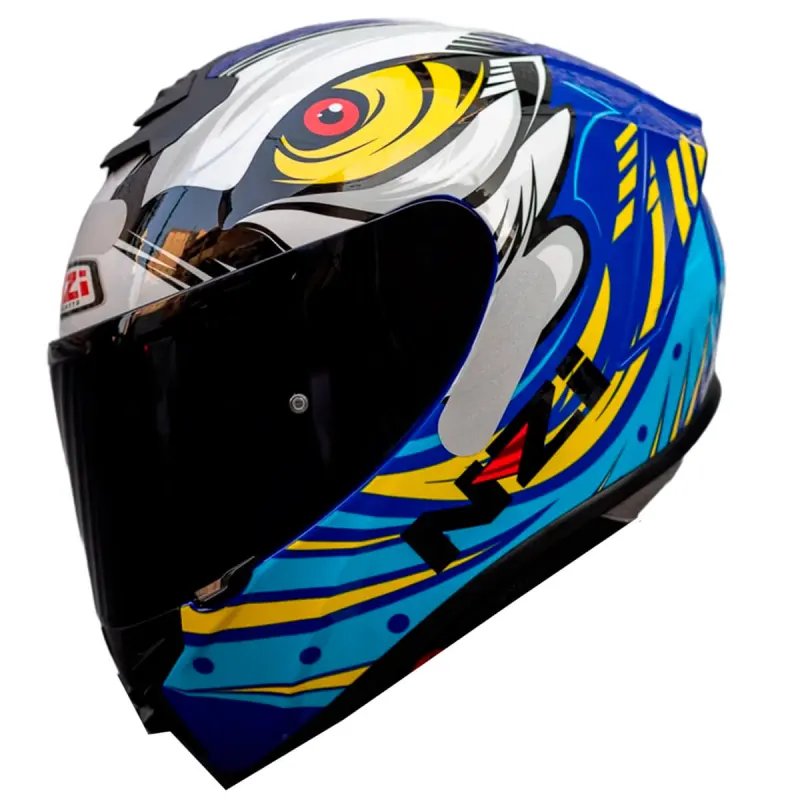 Capacete NZI Capacete Fechado NZI Trendy Ocelo Azul Branco Fechado - 