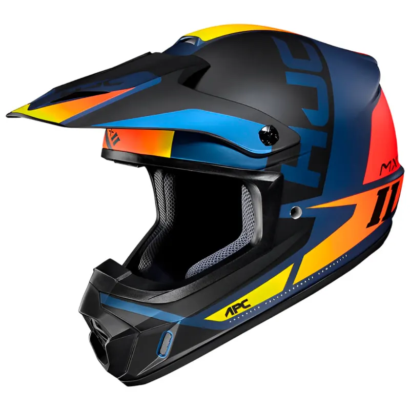 Capacete HJC Off CSMXII Creed Azul Preto Laranja Cross/Off-Road - 