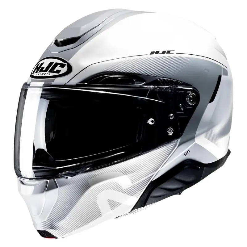 Capacete HJC RPHA 91 Combust Branco Chumbo Fechado - 