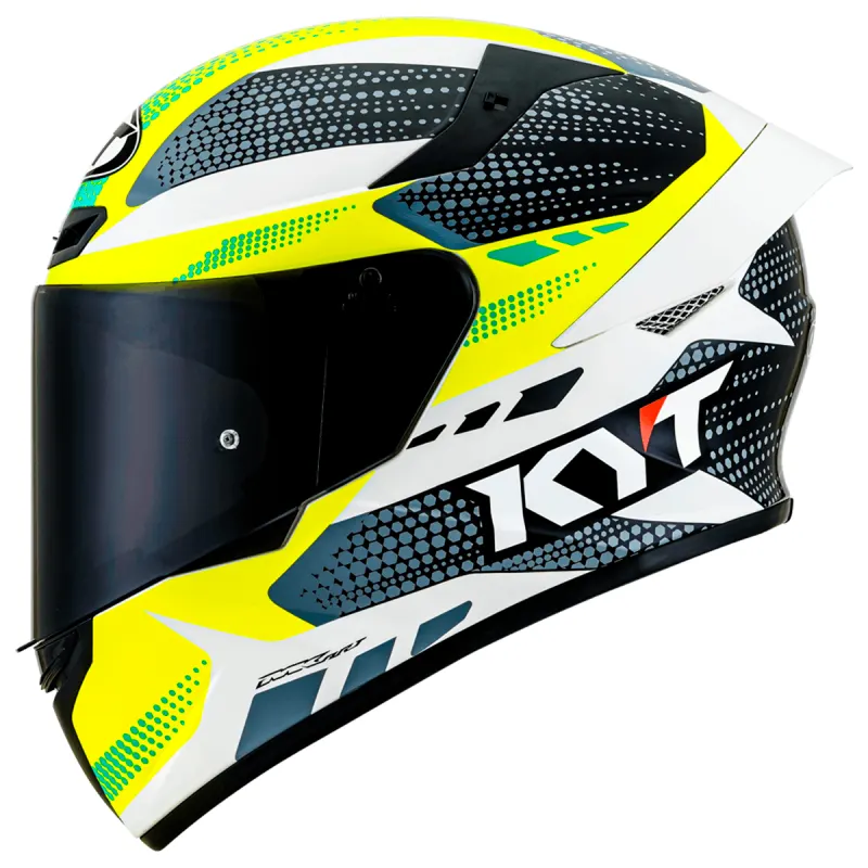 Capacete KYT TT Course Gear Preto Amarelo Fechado - Preto Amarelo