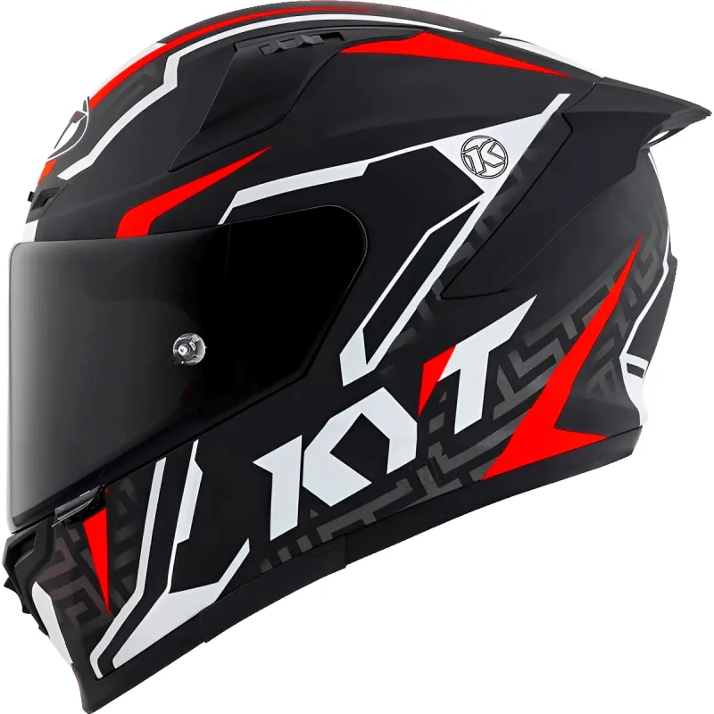 Capacete KYT Striker 2V Asphalt Preto Vermelho Fechado - Preto Vermelho