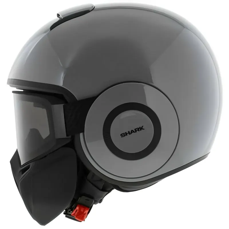 Capacete Shark Street Drak Blank Cinza Fechado - 