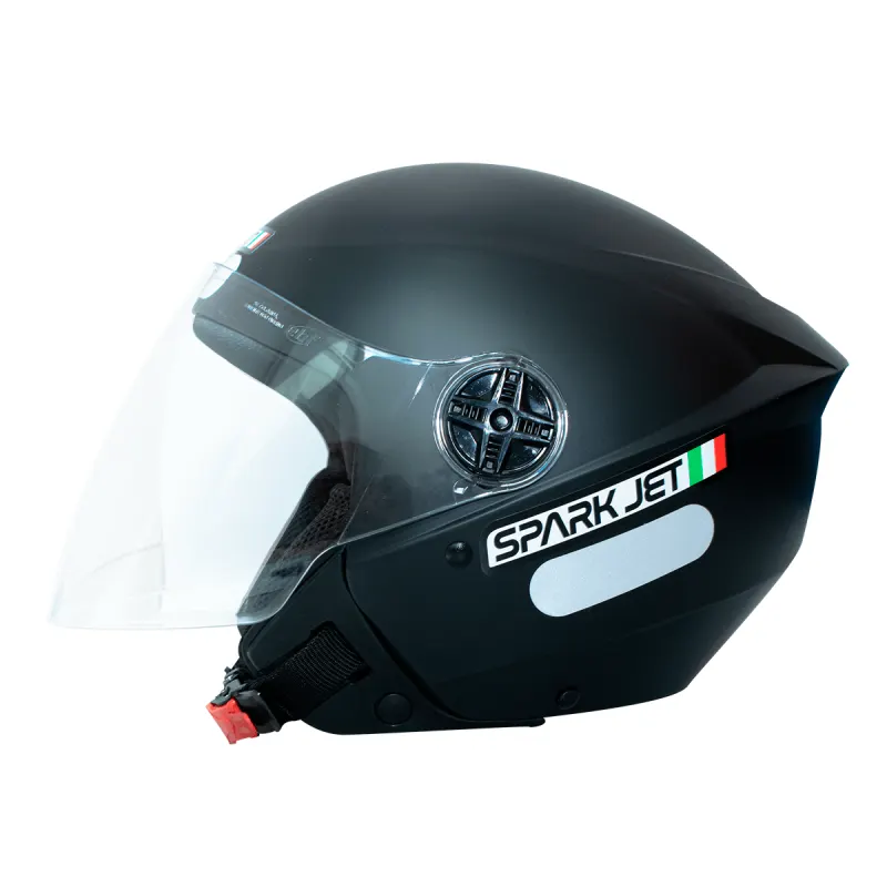 Capacete EBF Spark Jet Preto Fosco Aberto - 