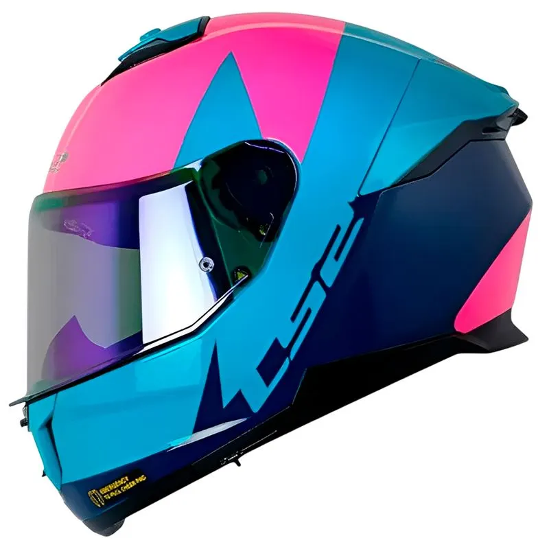 Capacete LS2 FF808 Stream 2 Thunderbiz Fechado - Azul Marinho
