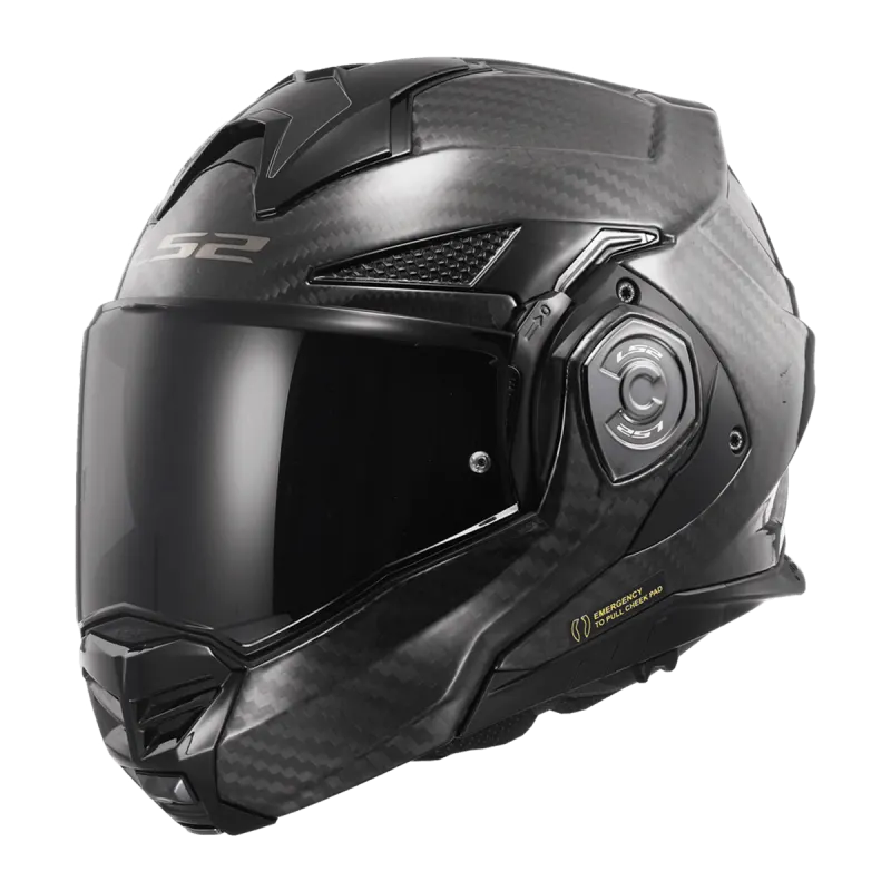 Capacete LS2 FF901 Advant X Carbon Preto Articulado/Robocop - Preto