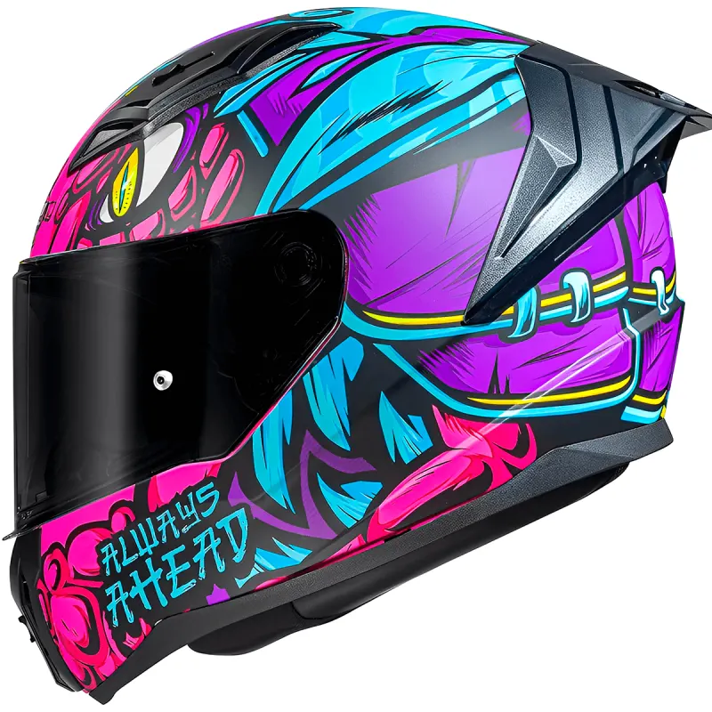 Capacete LS2 FF810 Vigo Drillox Fosco Roxo Fúcsia Fechado - Roxo
