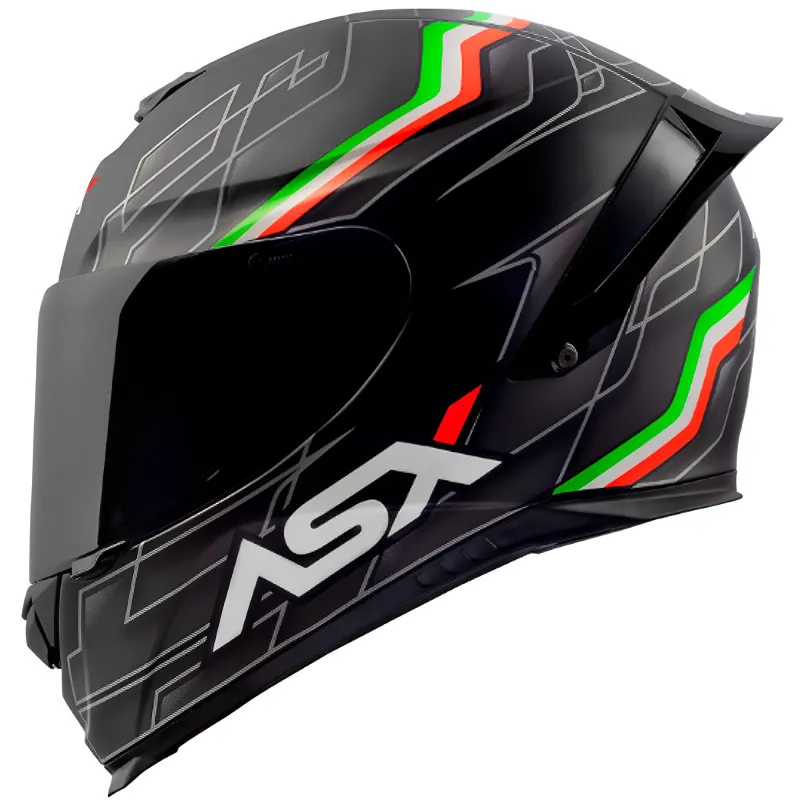 Capacete ASX Eagle Racing Italy Preto Fosco Fechado - 