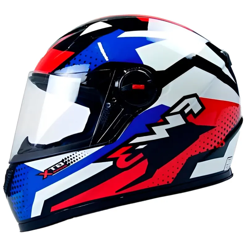 Capacete FW3 GTX Super Vermelho Azul Branco Fechado - 