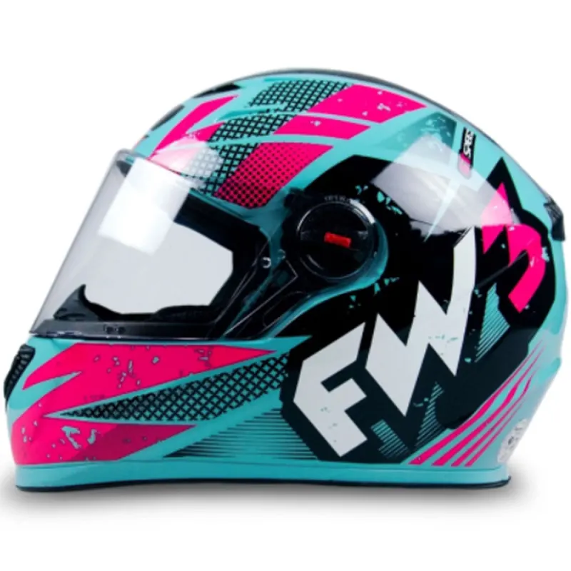 Capacete FW3 GTN Speed Azul Claro Fechado - 
